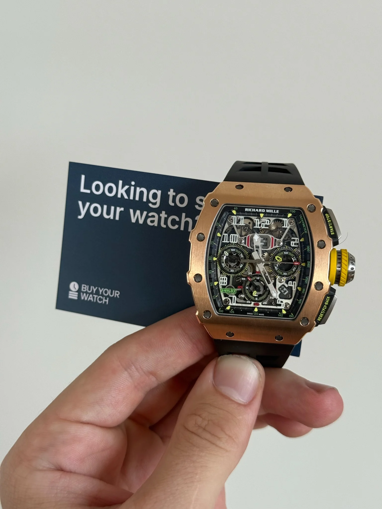 Richard Mille timepiece presented for inspection - Richard Mille authentication Australia